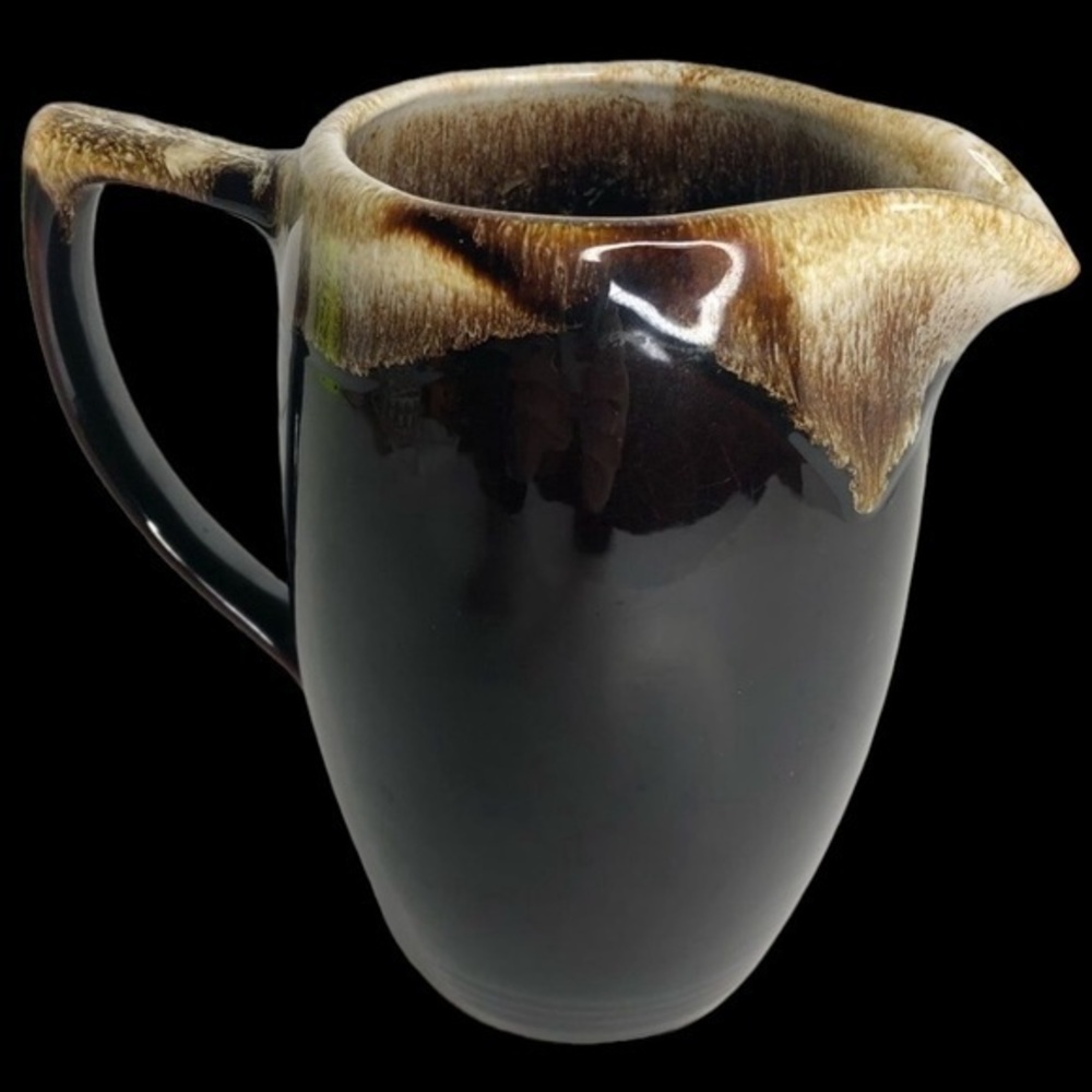 VTG Pfaltzgraff Brown Drip Glaze Pitcher USA 7 1/4" Tall in EUC